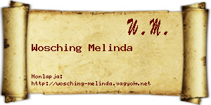 Wosching Melinda névjegykártya