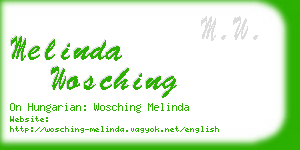 melinda wosching business card